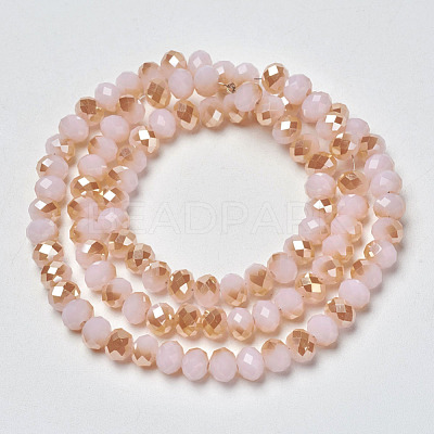 Electroplate Glass Beads Strands EGLA-A034-J4mm-K03-1
