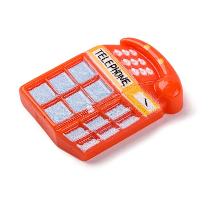 Telephone Booth Opaque Resin Decoden Cabochons CRES-Z008-02E-1