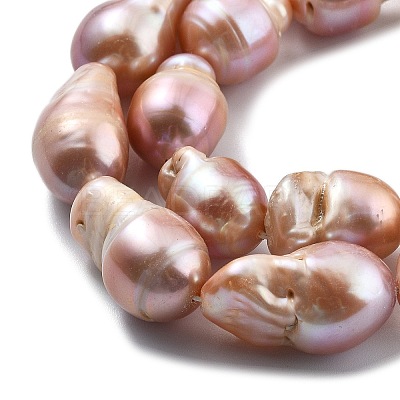 Natural Nucleated Pearl Beads Strands PEAR-B004-15F-01D-1
