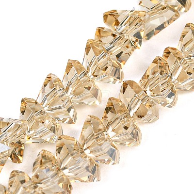 Electroplate Transparent Glass Beads Strands X1-EGLA-P052-02A-PL02-1