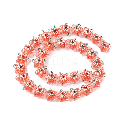 Transparent Glass Beads Strands LAMP-F029-03E-1