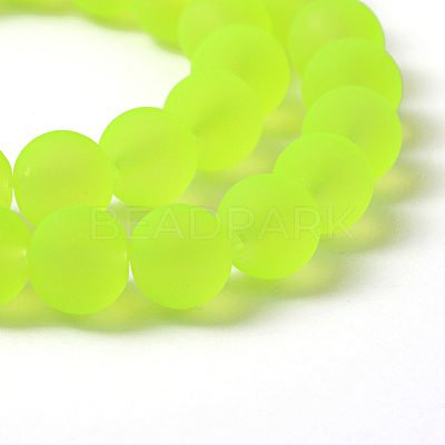 Baking Paint Transparent Glass Bead Strands X-GLAA-S031-8mm-30-1