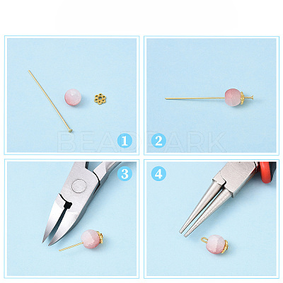 Brass Flat Head Pins KK-YW0004-02E-G-1