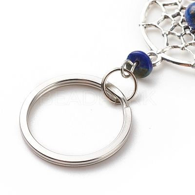 Natural Lapis Lazuli Keychain KEYC-JKC00346-05-1