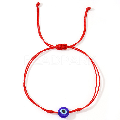 Glass Evil Eye Bead Braided Bracelets SG7290-2-1