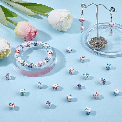 Handmade Porcelain Beads PORC-SC0001-32B-1
