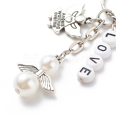 Valentine's Day Letter Bead Love and Star with Word Just For You Keychains KEYC-JKC00377-1
