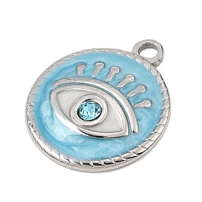 304 Stainless Steel Enamel Pendants SA-CBAA487-33P-1