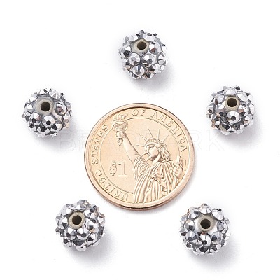 Chunky Resin Rhinestone Beads RESI-M019-27-1