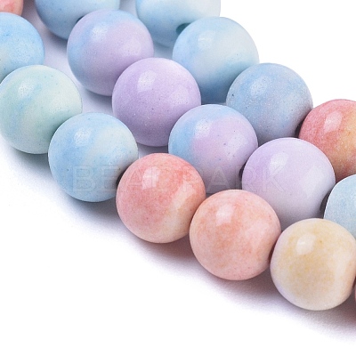 Natural Rainbow Alashan Agate Beads Strands G-G806-04-6mm-1