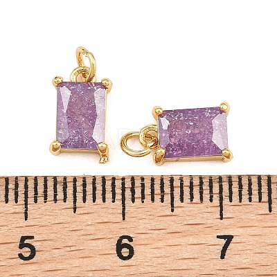Brass & Glass Pendants KK-Q085-15G-04-1