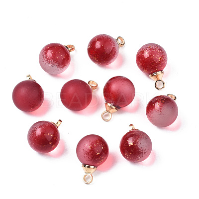 Two Tone Transparent Spray Painted Glass Pendants GLAA-N035-020A-C05-1