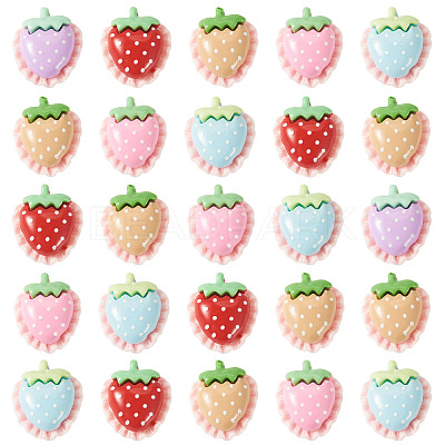 30Pcs Opaque Resin Cabochons RESI-TA0005-79C-1