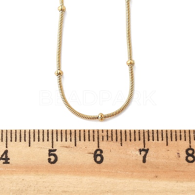 Ion Plating(IP) 304 Stainless Steel Snake Chain Necklaces X-NJEW-F248-11A-G-1