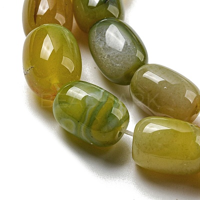 Natural Banded Agate/Striped Agate Beads Strands G-A223-D12-01A-1