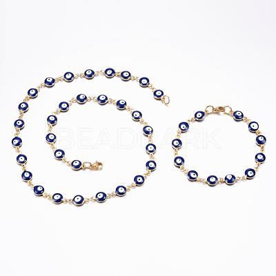 304 Stainless Steel Jewelry Sets SJEW-H086-03G-1