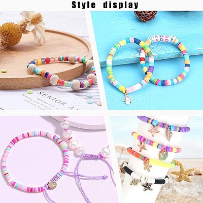 Handmade Polymer Clay Beads X-CLAY-R067-8.0mm-46-1