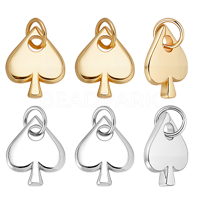10Pcs 2 Colors Brass Pendants KK-ME0002-16-1
