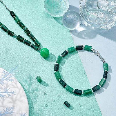 2 Strands Natural Fuchsite Beads Strands G-FH0001-63-1