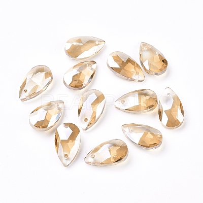 Faceted Glass Pendants GLAA-F069-S-A18-1