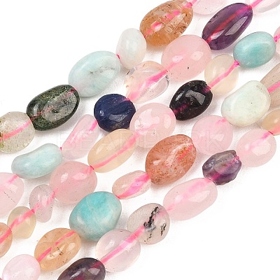 Natural Mixed Stone Beads Strands G-G464-A03-01-1
