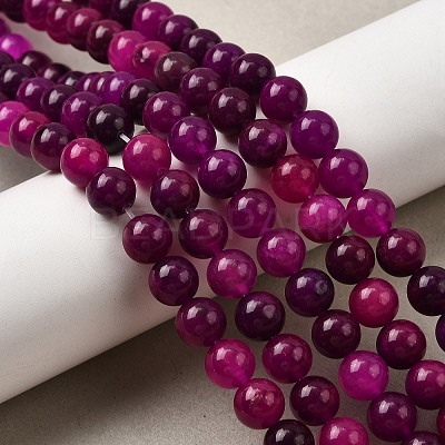 Natural Dyed White Jade Beads Strands G-M402-C03-30-1