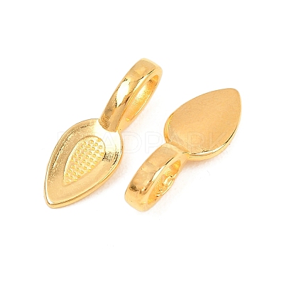 Tibetan Style Alloy Glue-on Flat Pad Bails TIBEP-AB3348Y-G-1