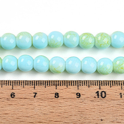 Baking Paint Glass Beads Strands DGLA-N003-8mm-C04-1