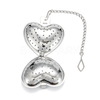 Tarnish Resistant Heart Shape Tea Infuser AJEW-P091-03P-1