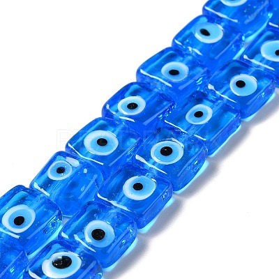 Handmade Evil Eye Lampwork Beads Strands LAMP-G154-03E-1