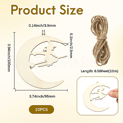 Unfinished Blank MDF Pendants Set for Painting Arts WOOD-WH20008-13K-1