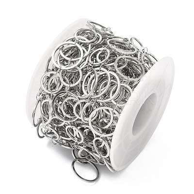 304 Stainless Steel Ring Link Chains CHS-G044-05P-02-1