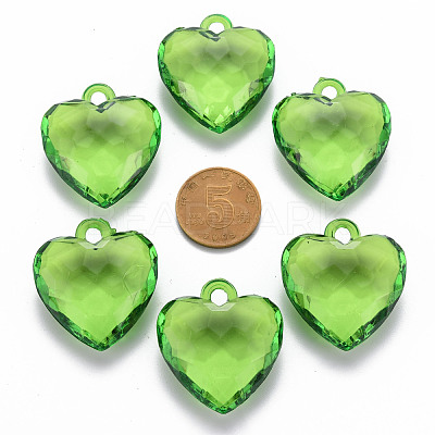 Transparent Acrylic Pendants TACR-T024-03B-925-1