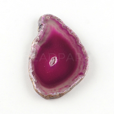 Dyed Mixed Shape Natural Agate Gemstone Big Pendants G-R300-08-1