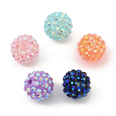 Resin Rhinestone Beads FIND-P027-G-1