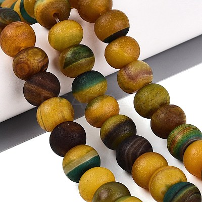Natural Banded Agate Beads Strands G-Q606-70-1