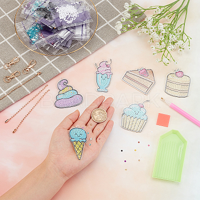 DIY Diamond Painting Keychain Kits DIY-SC0016-59-1