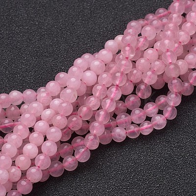 Natural Rose Quartz Beads Strands GSR4mmC034-1