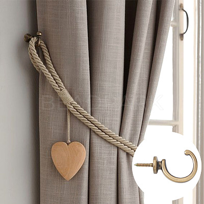 16Pcs 2 Style Zinc Alloy Hook Hanger FIND-SW0001-04AB-1