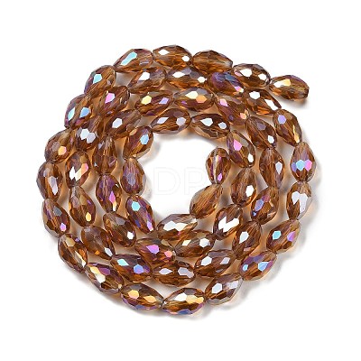 Transparent Electroplate Glass Beads Strands EGLA-N013-T10mm-B16-1