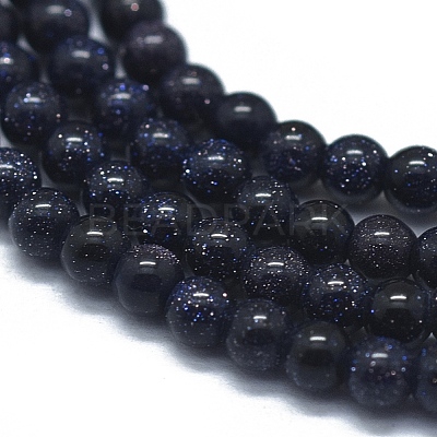 Synthetic Blue Goldstone Beads Strands G-D0013-82-1