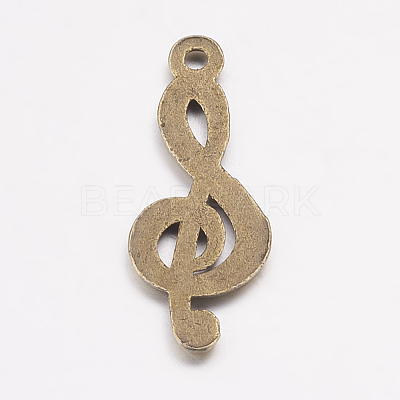 Tibetan Style Treble Clef Pendants LS-TIBEP-R315-AB-FF-1