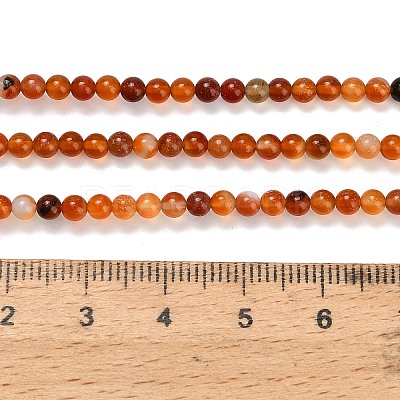 Natural Agate Beads Strands G-Z116-A06-3mm-1