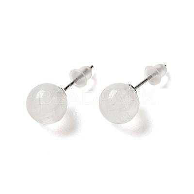 Natural Quartz Crystal Stud Earrings LS-G-B075-02P-03-1