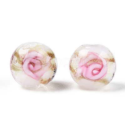 Luminous Handmade Gold Sand Lampwork Beads LAMP-T021-03U-1