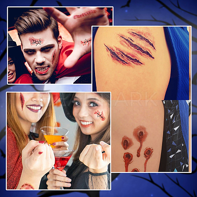 27Pcs Removable Scar Temporary Tattoos DIY-SP0005-66B-1