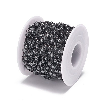 Handmade Non-magnetic Synthetic Hematite Beaded Chains CHC-F007-16B-02-1