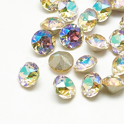 Pointed Back Glass Rhinestone Cabochons RGLA-T110-4mm-001PS-1