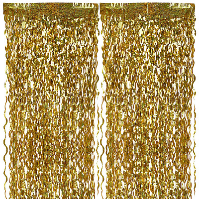 Plastic Foil Fringe Curtains DIY-WH20011-33C-1