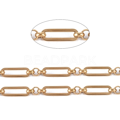 Ion Plating(IP) 304 Stainless Steel Figaro Chains CHS-L022-04G-1